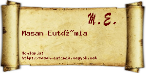 Masan Eutímia névjegykártya
